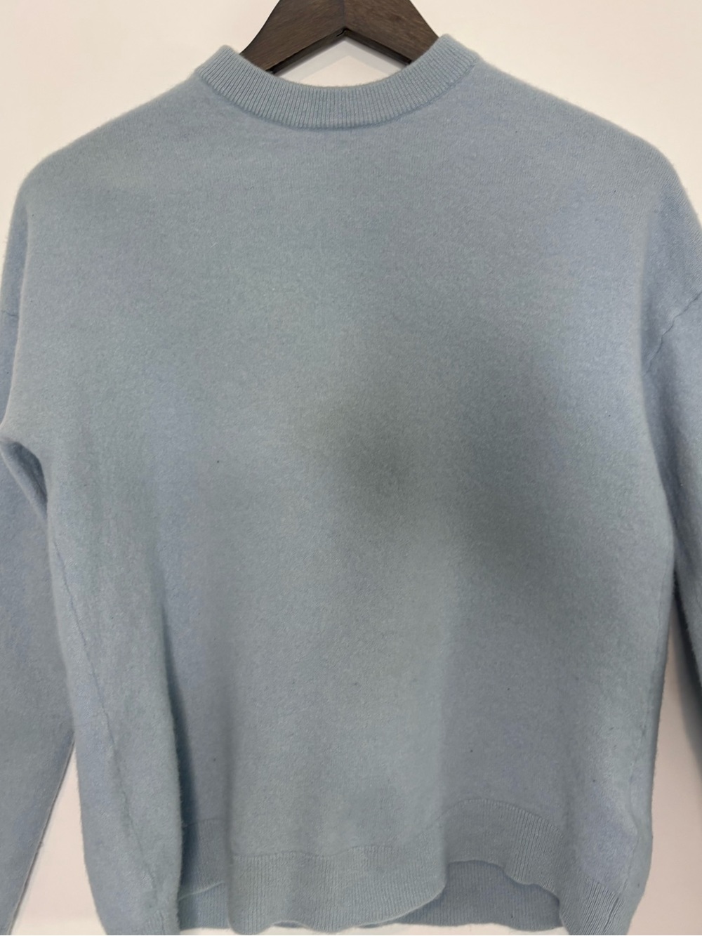Reiss Wool Blend Crew Neck Pullover Sweater Powdered Slate Blue - Picture 3 of 10